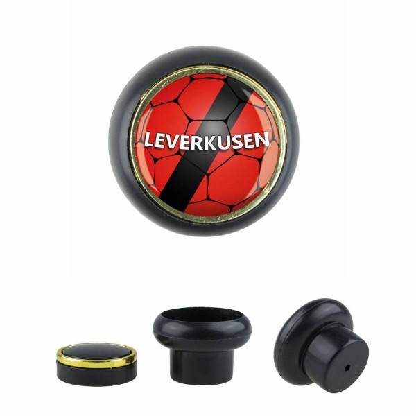 Designer Kunststoff Möbelknopf KSTSP014 KST04560S Schwarz Sport Fußball Bundesliga Verein Leverkusen