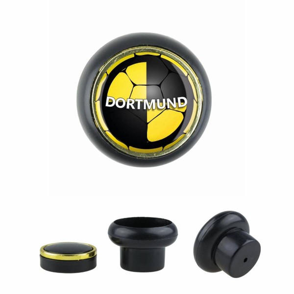 Designer Kunststoff Möbelknopf KSTSP014 KST04576S Schwarz Sport Fußball Bundesliga Verein Dortmund M