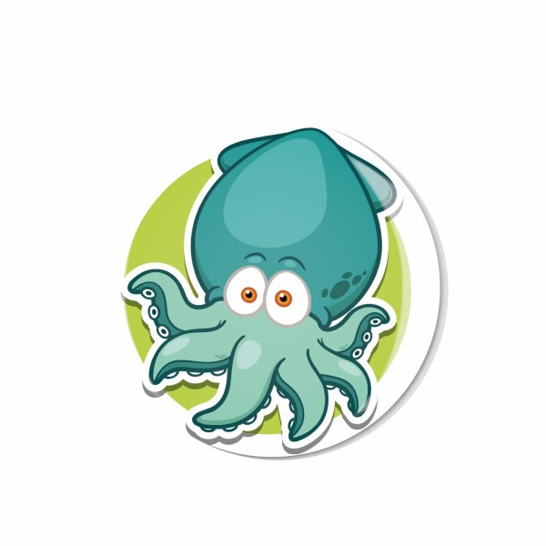 Whiteboard Kühlschrank Magnet ML001 M03246 Tier Cartoon Lustig Krake Octopus Motiv