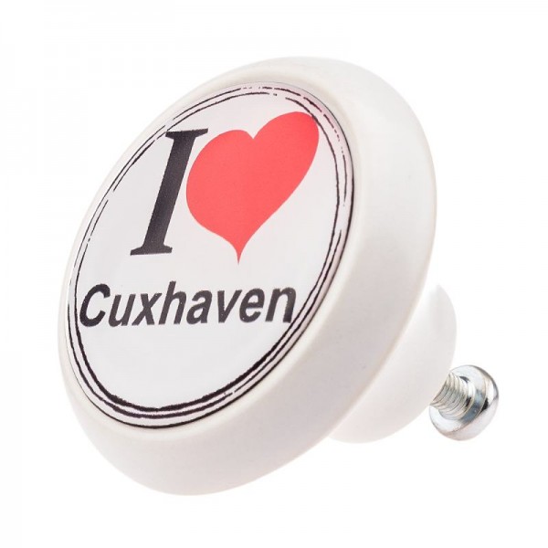 Premium Line Möbelknopf 00530W I Love Cuxhaven