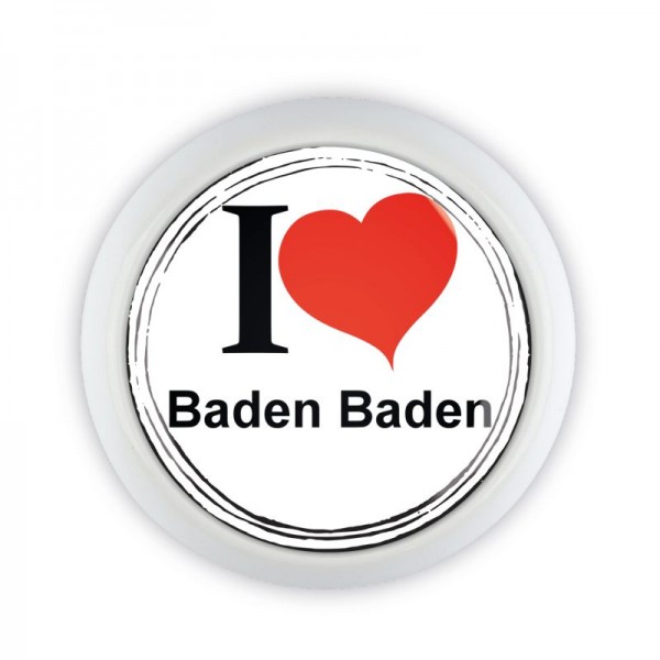 Premium Line Möbelknopf Stadt 05414W I Love Bade Baden Herz