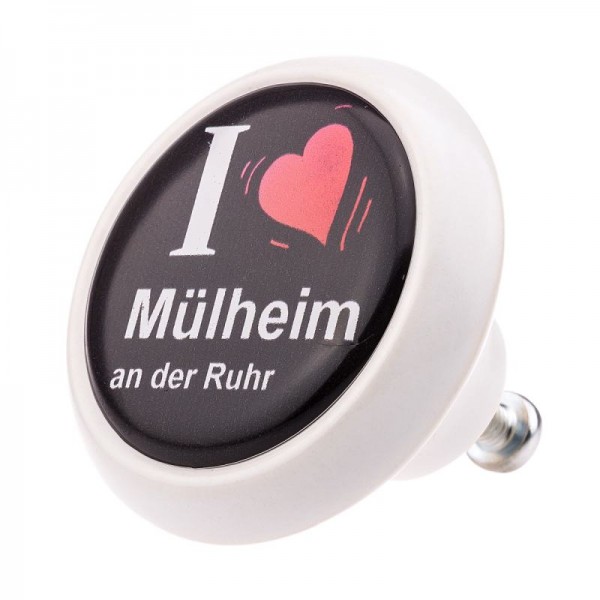 Premium Line Möbelknopf 04425W I Love Mülheim Ruhr