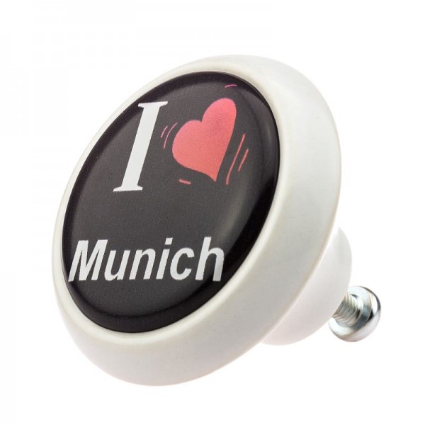 Premium Line Möbelknopf 04964W I Love München Munich