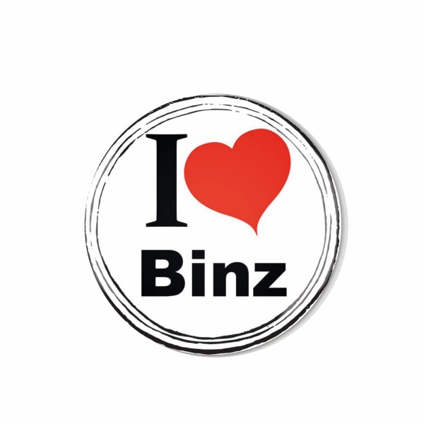 Whiteboard Kühlschrank Magnet ML017 M00107 I Love Binz Motiv