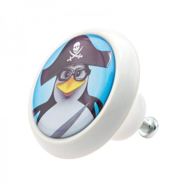 Premium Line Möbelknopf KK034 04245W Pinguin Pirat