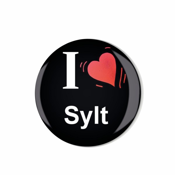 Whiteboard Kühlschrank Magnet ML017 M00296 I Love Sylt Motiv