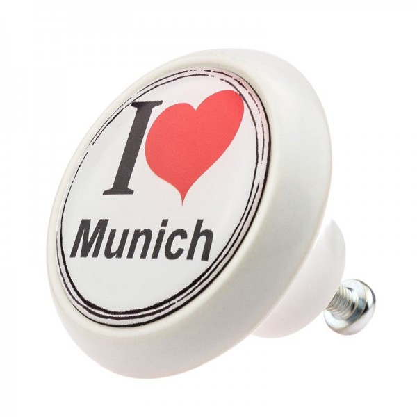 Premium Line Möbelknopf 04963W I Love München Munich
