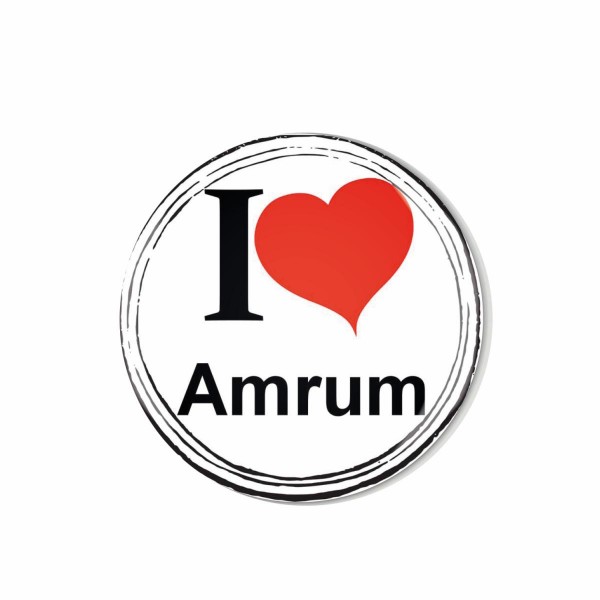 Whiteboard Kühlschrank Magnet ML017 M00154 I Love Amrum Motiv